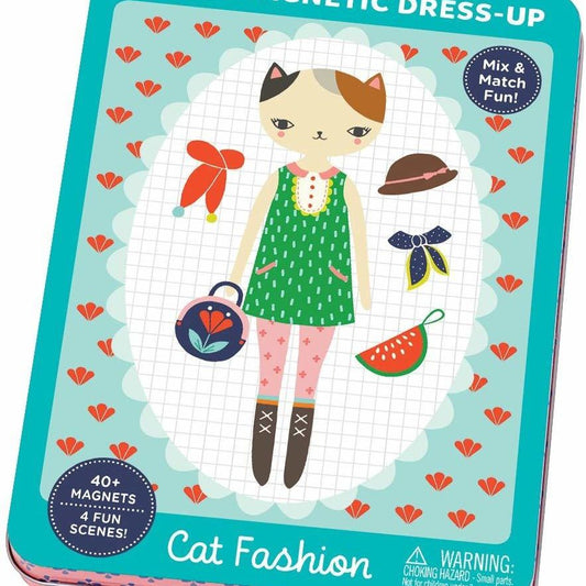 Mudpuppy Magnetic Dress-Up Tin - Cat Fashion