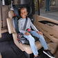 Little boy rides in Britax Highpoint 2-Stage Belt-Positioning Booster Car Seat - Cool Flow Grey