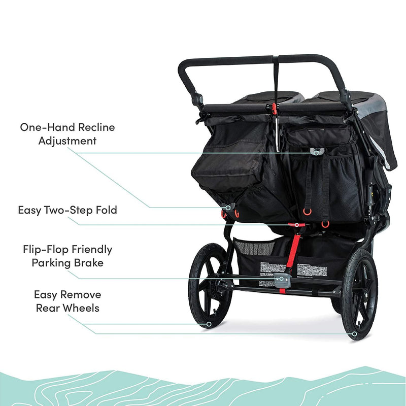bob double stroller parent console BOB Revolution Flex Duallie 3.0 Jogging Stroller
