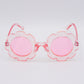 The Baby Cubby Kids' Flower Sunglasses - Clear Pink with Pink Lenses