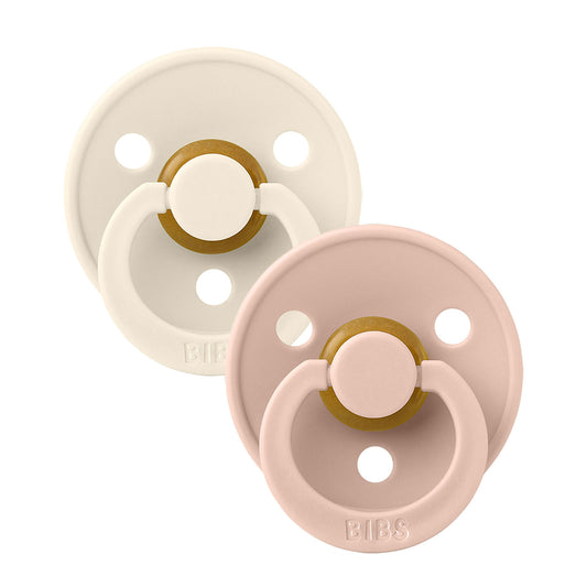 BIBS Colour 2-Pack Pacifier Set - Ivory / Blush