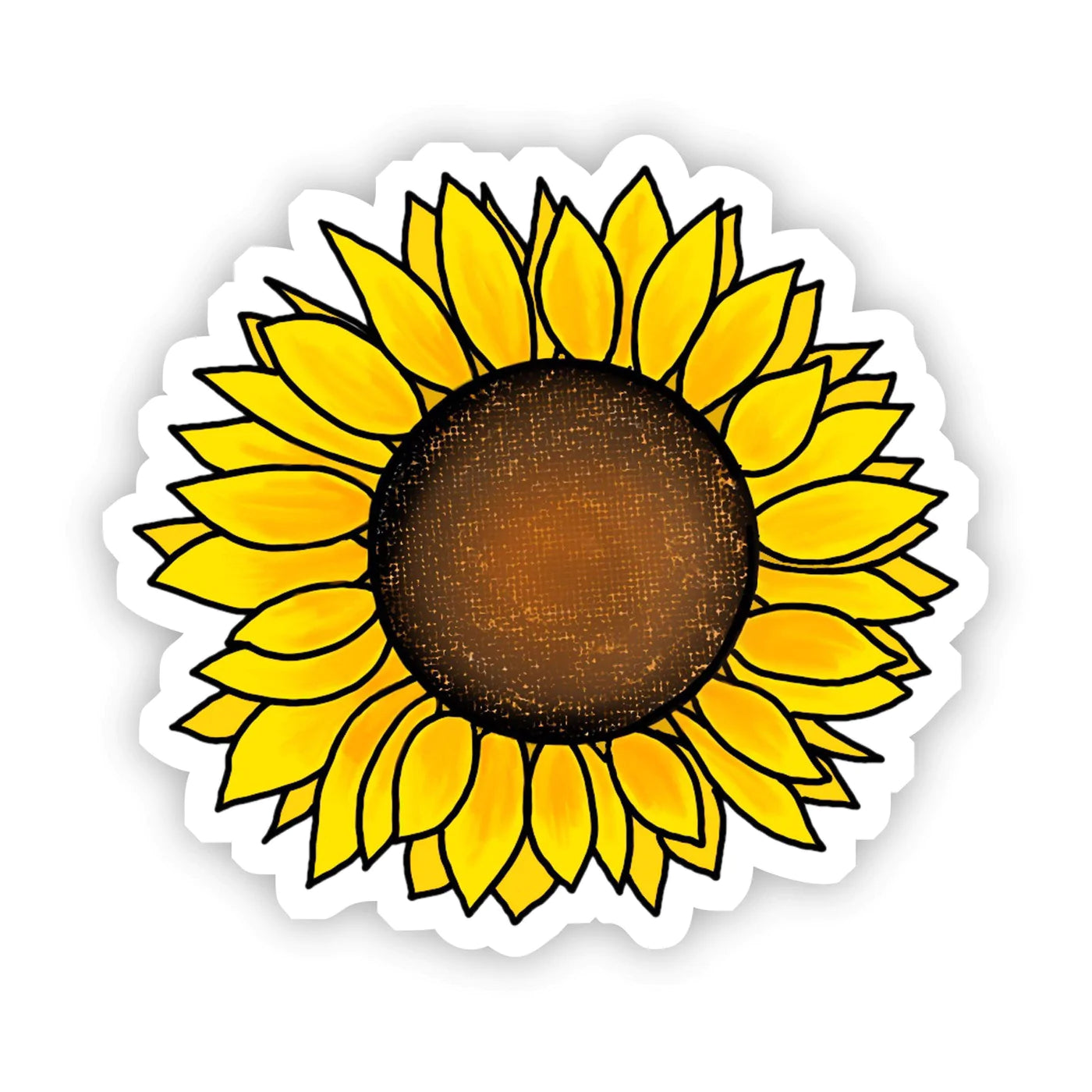 Big Moods Cute Sunflower Sticker - Yellow