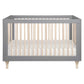 Babyletto Lolly 3-in-1 Convertible Crib with Toddler Bed Conversion Kit - Grey/Washed Natural