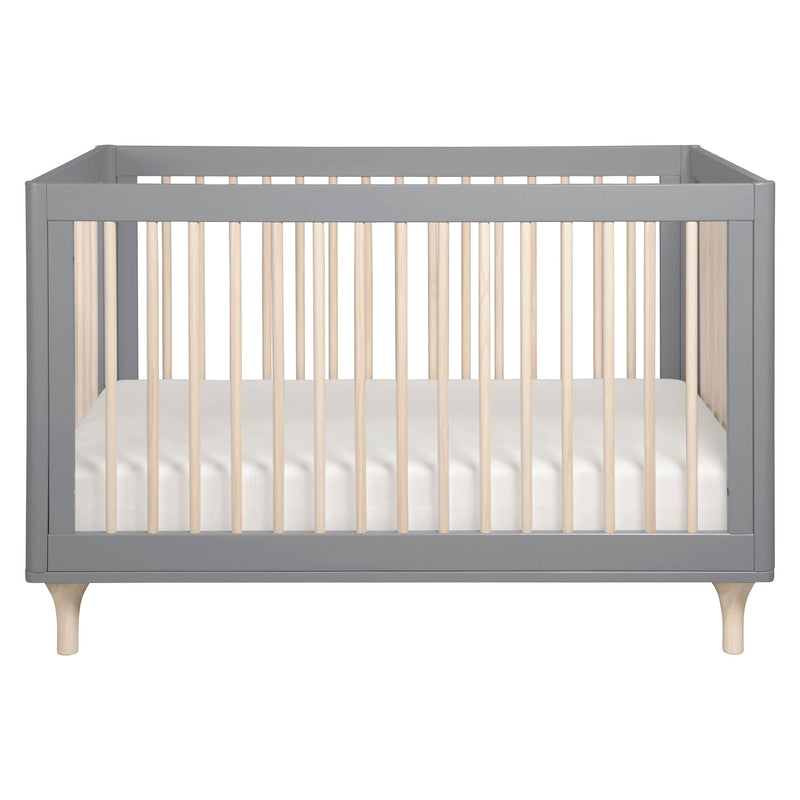 Babyletto Lolly 3-in-1 Convertible Crib with Toddler Bed Conversion Kit - Grey/Washed Natural