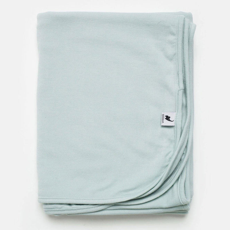 Quinn St Ribbed Stretchy Swaddle - Ocean
