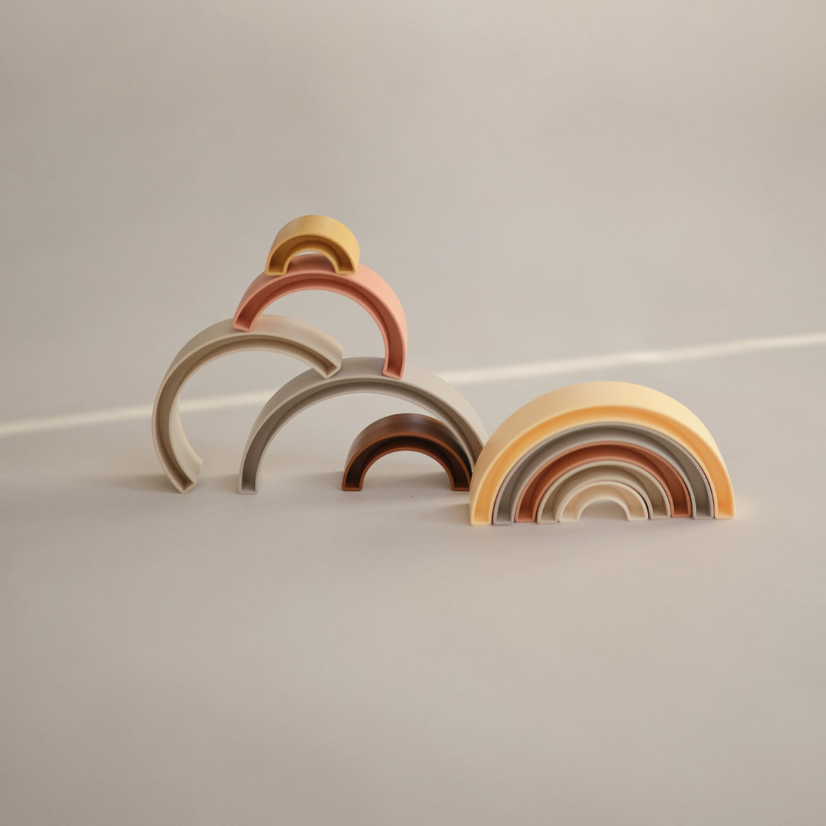Mushie Rainbow Stacker Toy
