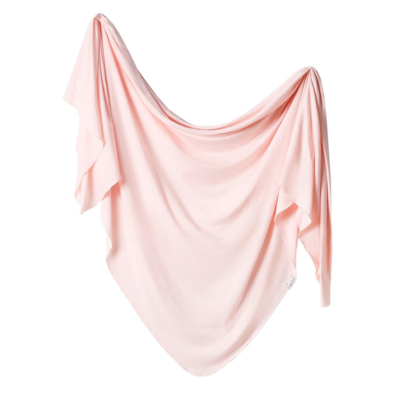Copper Pearl Knit Swaddle Blanket - Blush