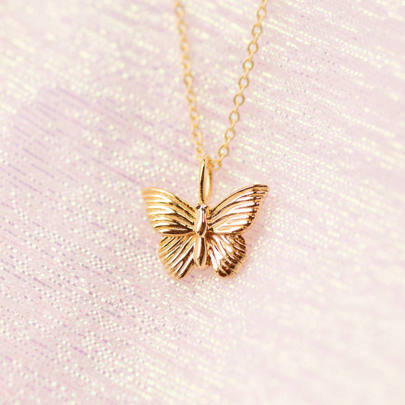 Made by Mary Gold Vermeil Butterfly Pendant Necklace