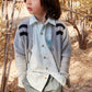 Boy wears Tea Collection Button Up Woven Shirt - Sea Stripe