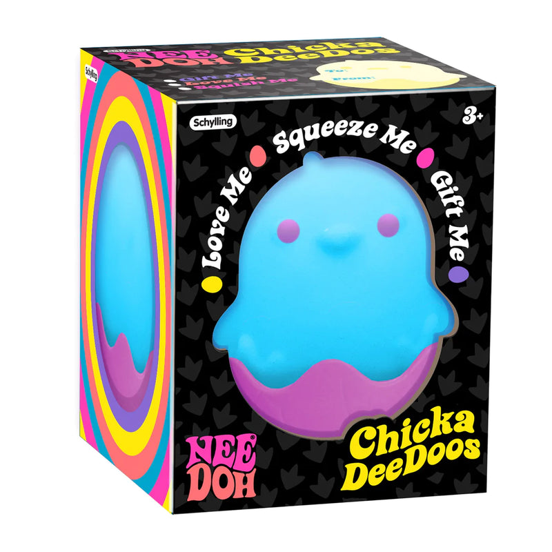 Schylling NeeDoh ChickaDeeDoo - Blue with Purple Egg