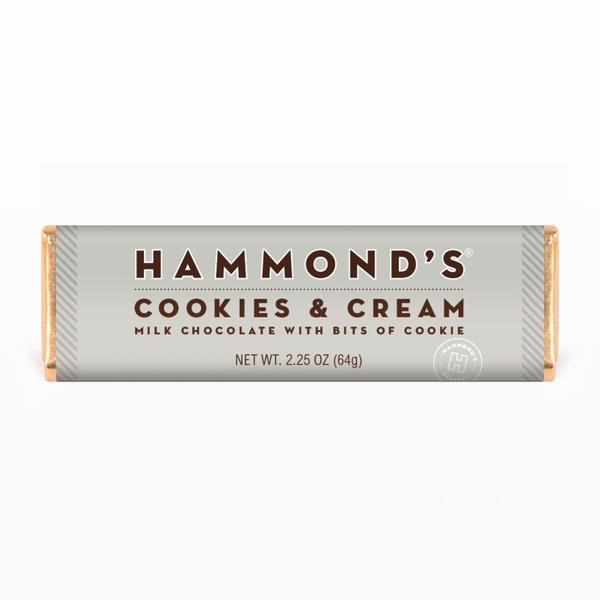 Hammond's Candies Milk Chocolate Candy Bar 2.25oz - Cookies and Cream