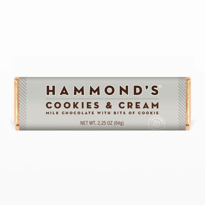 Hammond's Candies Milk Chocolate Candy Bar 2.25oz - Cookies and Cream