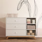 Dadada Central Park 3-Drawer Dresser - White / Natural in bedroom