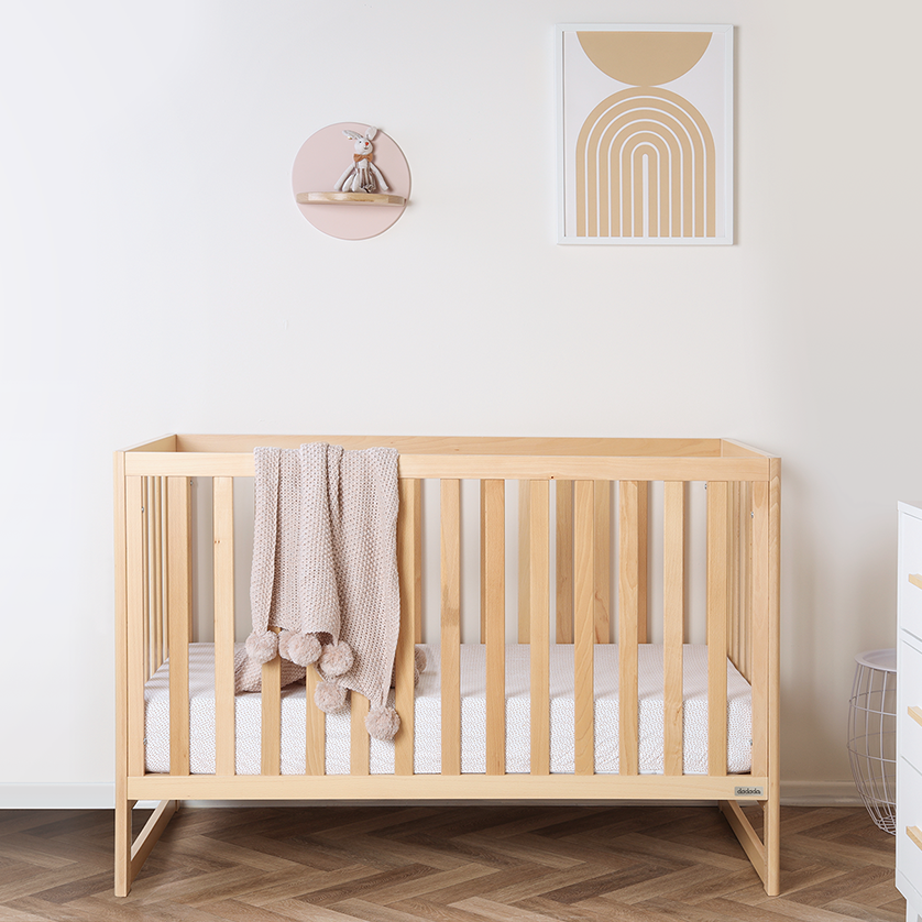 Dadada Austin 3-in-1 Convertible Crib - Natural in bedroom