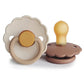 FRIGG Daisy Natural Rubber Pacifier - 2-Pack - Chamomile / Peach Bronze