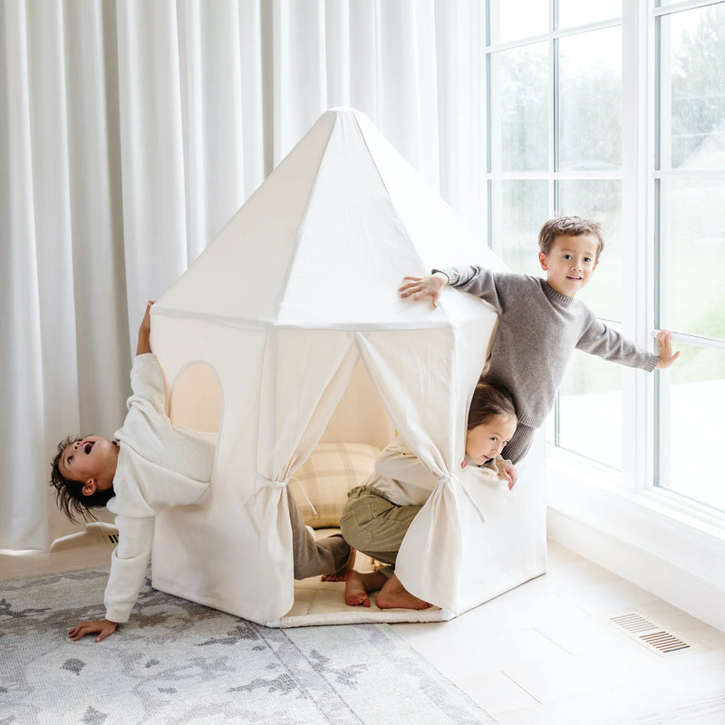 Kids play in Gathre Play Tent - Ivory