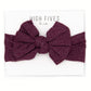 High Fives Ribbed Bow Headwrap - Purple Sparkle