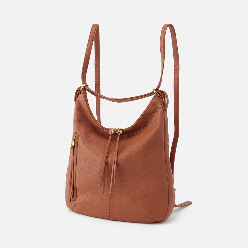 Hobo Bags Merrin Convertible Backpack Shoulder Bag - Velvet Pebbled Hide - Cashew