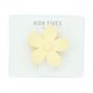 High Fives Flower Hair Claw Clips 2.95" - Cream
