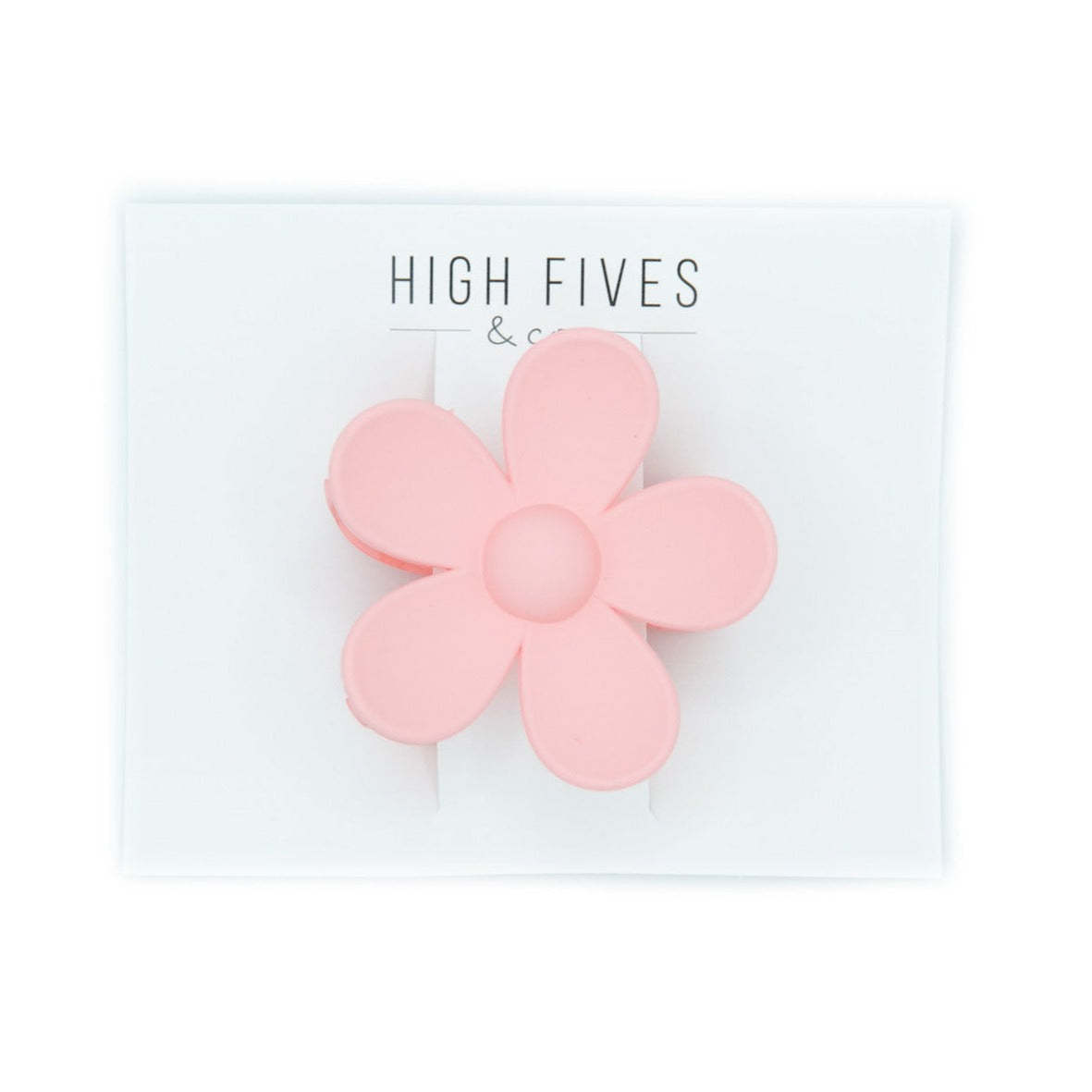 High Fives Flower Hair Claw Clips 2.95" - Blush