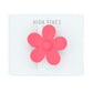 High Fives Flower Hair Claw Clips 2.95" - Electric Pink