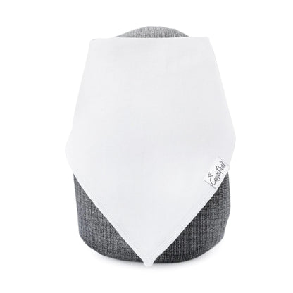 Copper Pearl Single Baby Bandana Bib - White