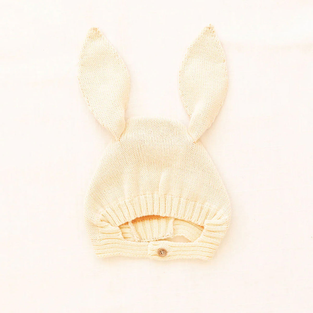 Fin and Vince Bunny Hat - Buttercream with Golden Earth
