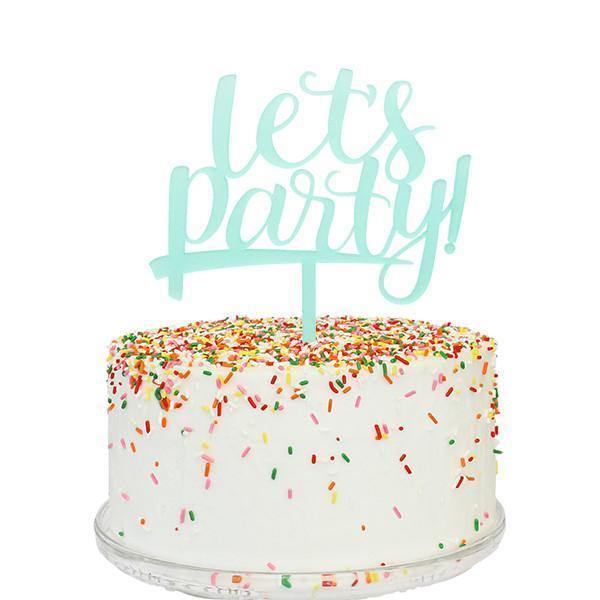 Alexis Mattox Design Acrylic Cake Topper - Let's Party