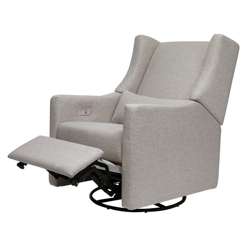 Babyletto Kiwi Glider Recliner w/ Electronic Control and USB - Performance Grey Eco-Weave