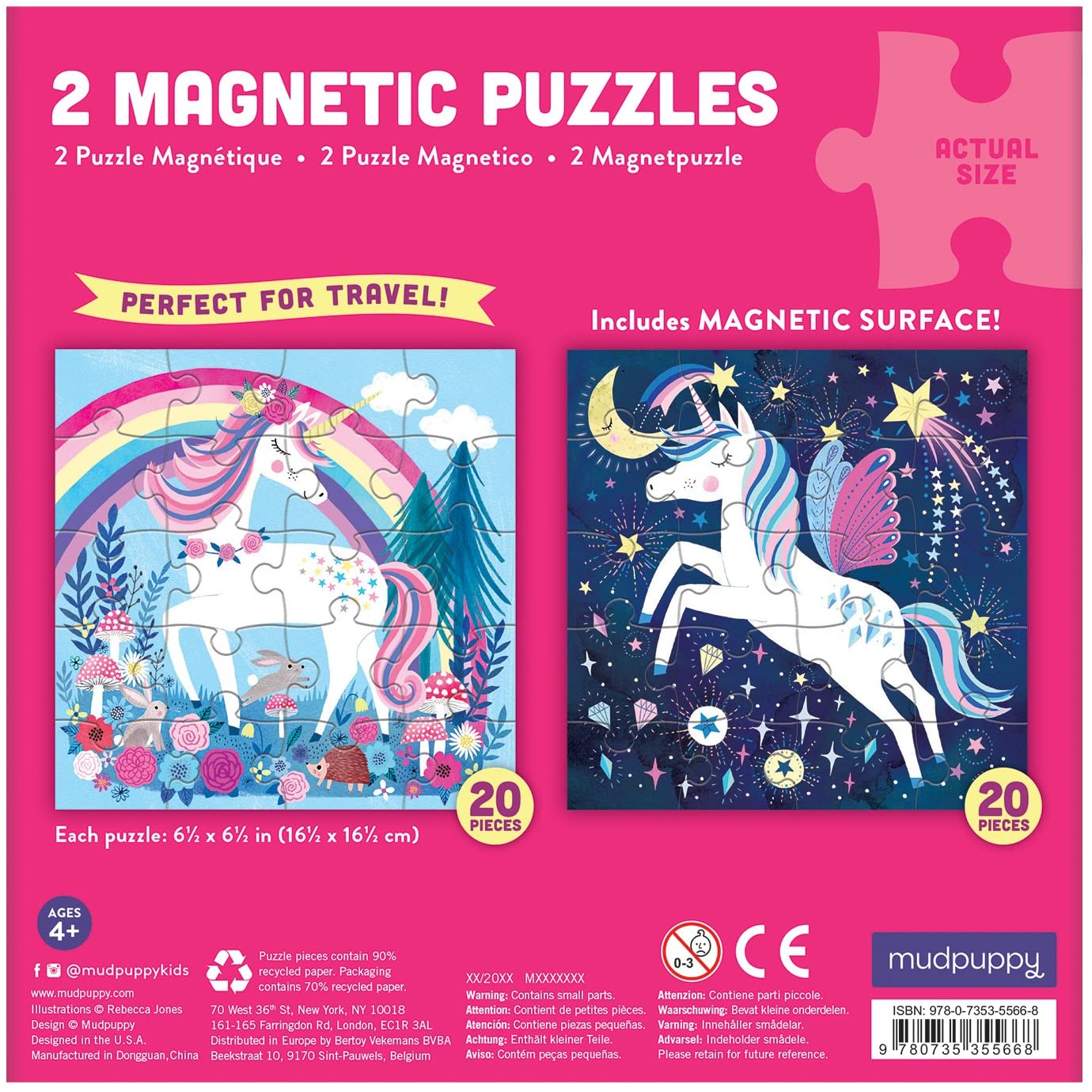 Mudpuppy Magnetic Puzzle - Magical Unicorn