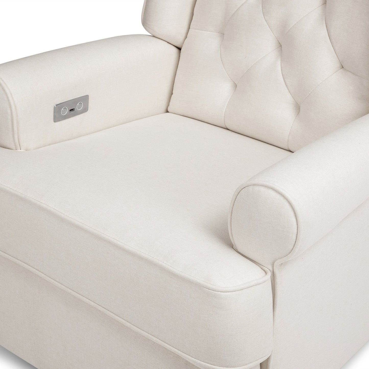 Namesake Harbour Electronic Recliner and Swivel Glider with USB Port - Performance Cream Eco-Weave