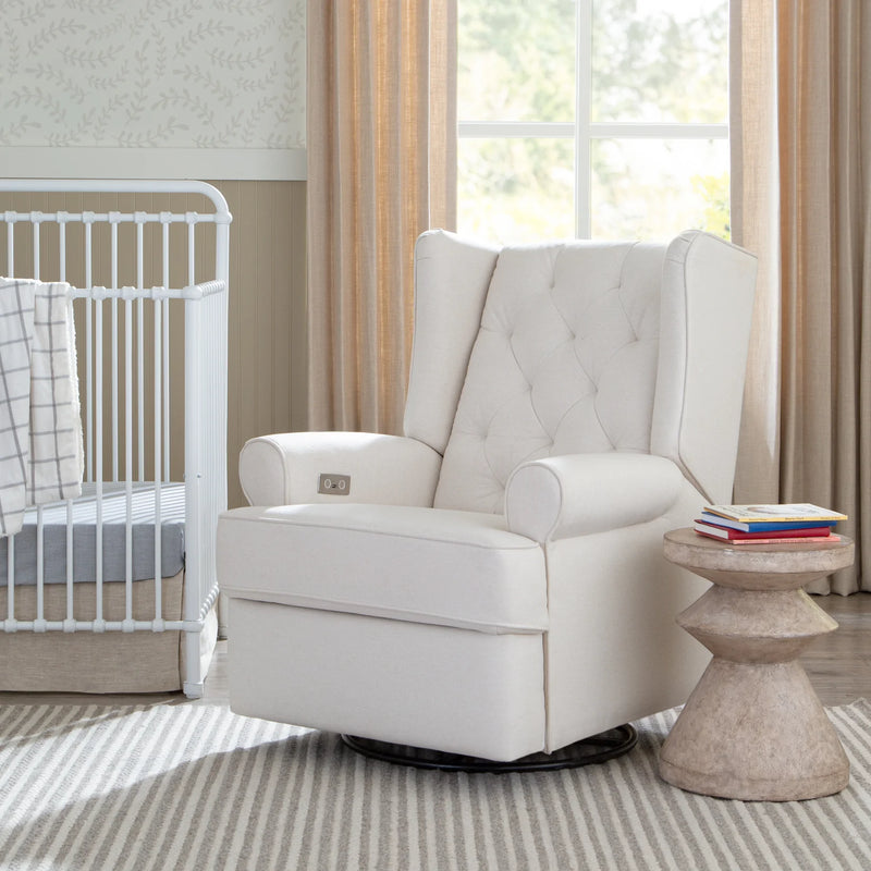 Namesake Harbour Electronic Recliner and Swivel Glider with USB Port - Performance Cream Eco-Weave
