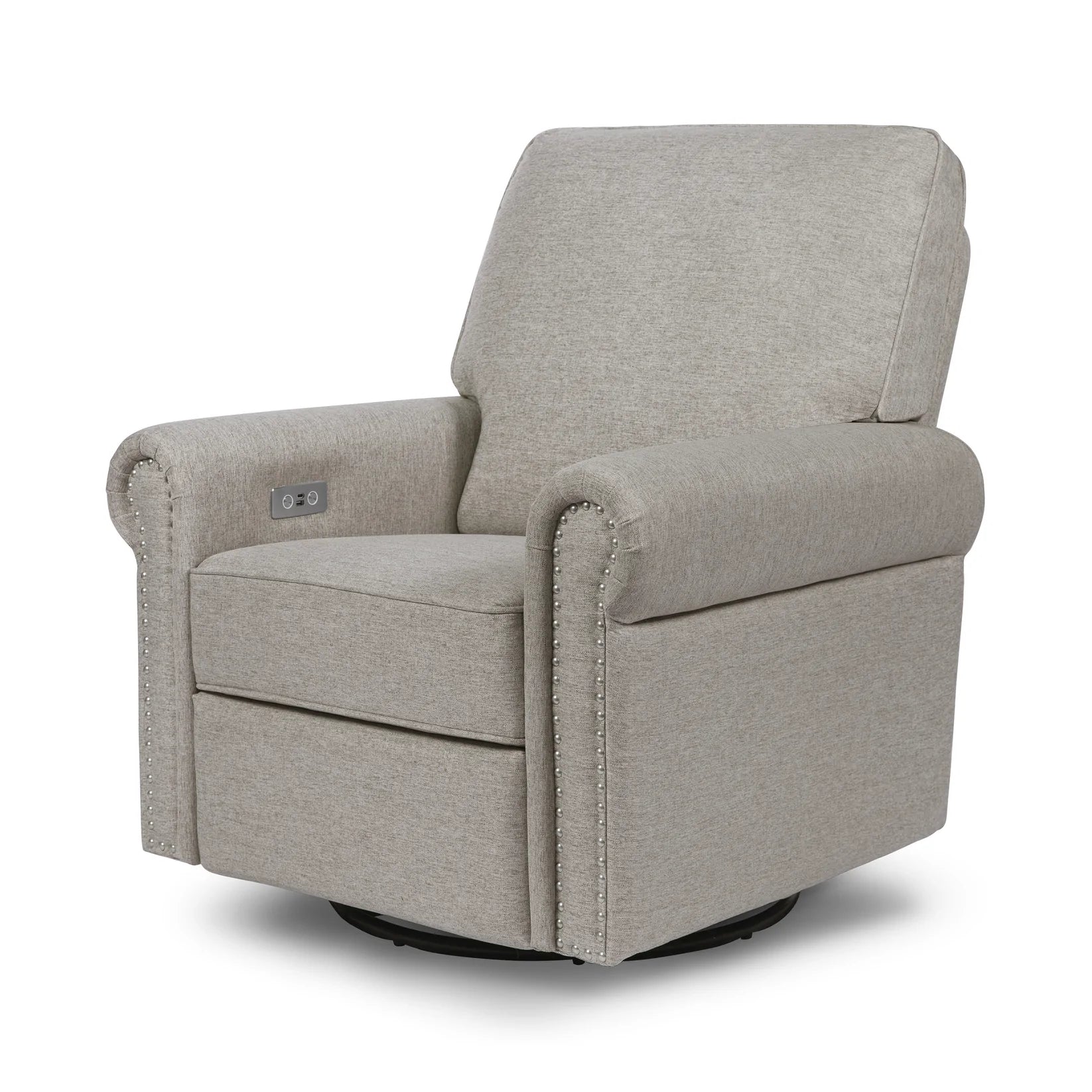 Namesake Linden Electronic Recliner and Swivel Glider with USB Port - Performance Grey Eco-Weave