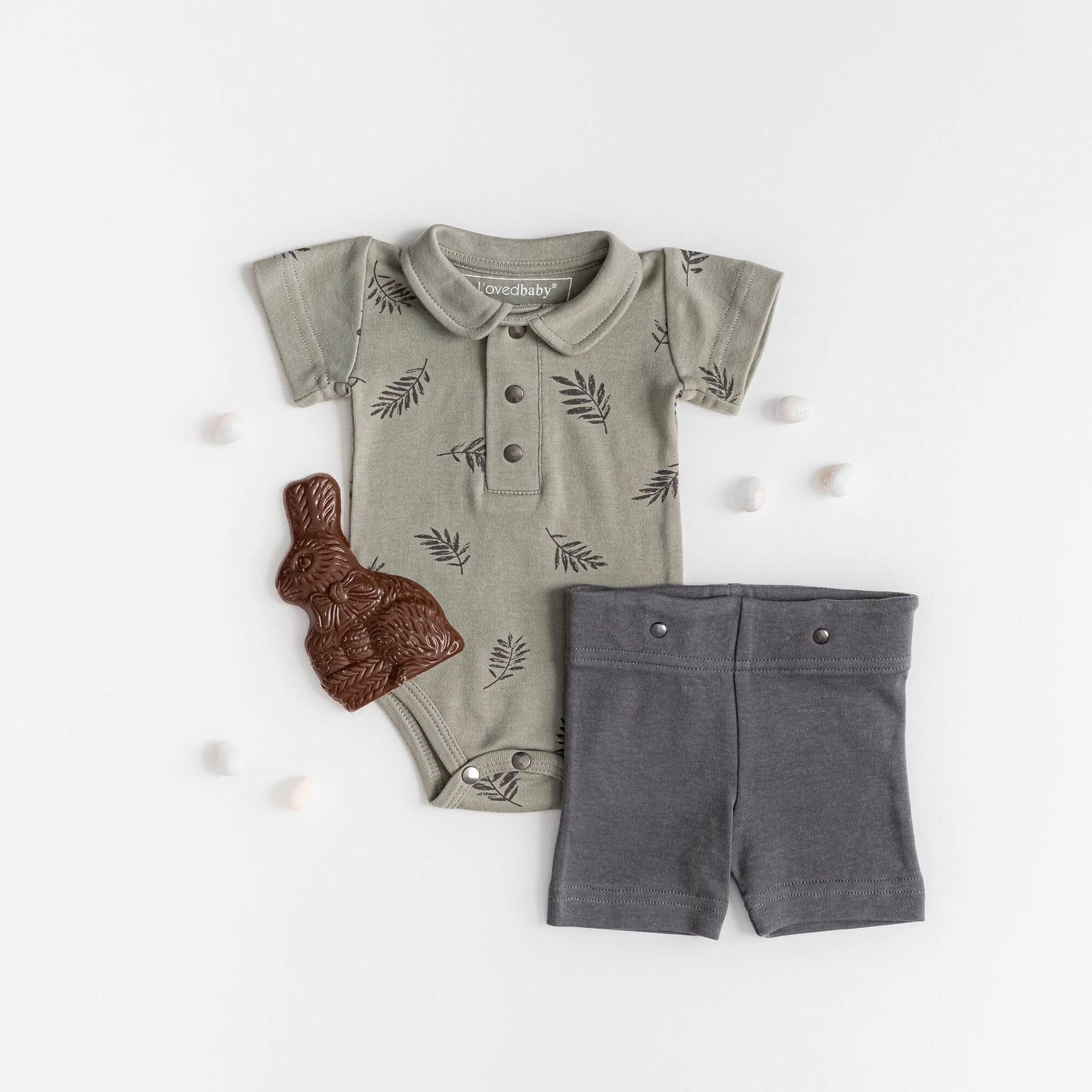 Lovedbaby Suspender Shorts - Gray