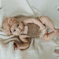 Baby wearing Lovedbaby Ruffle Bloomer - Oatmeal