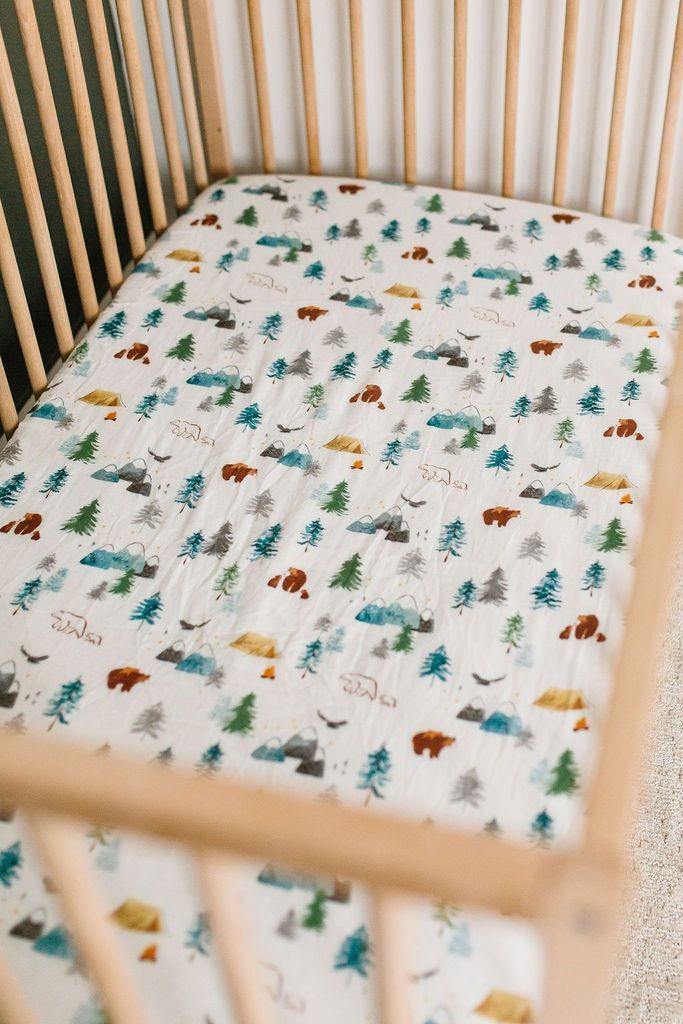 Loulou LOLLIPOP Fitted Crib Sheet - Adventure Begins