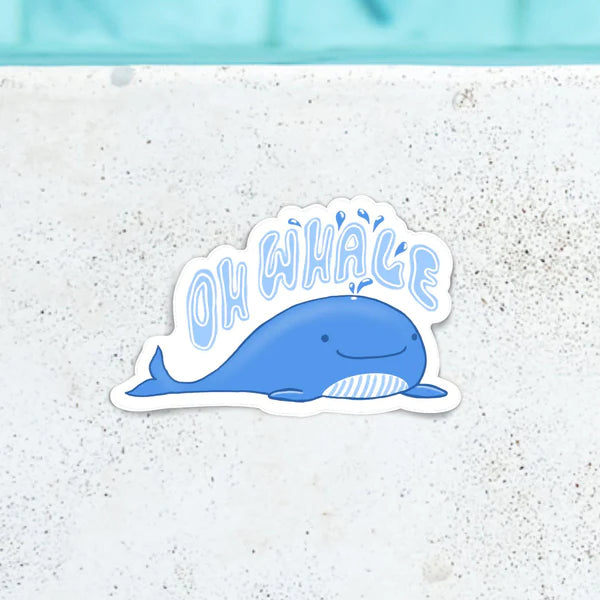Big Moods Oh Whale Sticker - Blue
