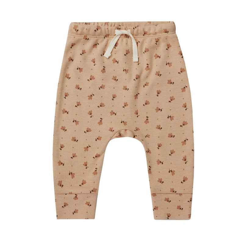 Quincy Mae Drawstring Pant - Tulips - Apricot