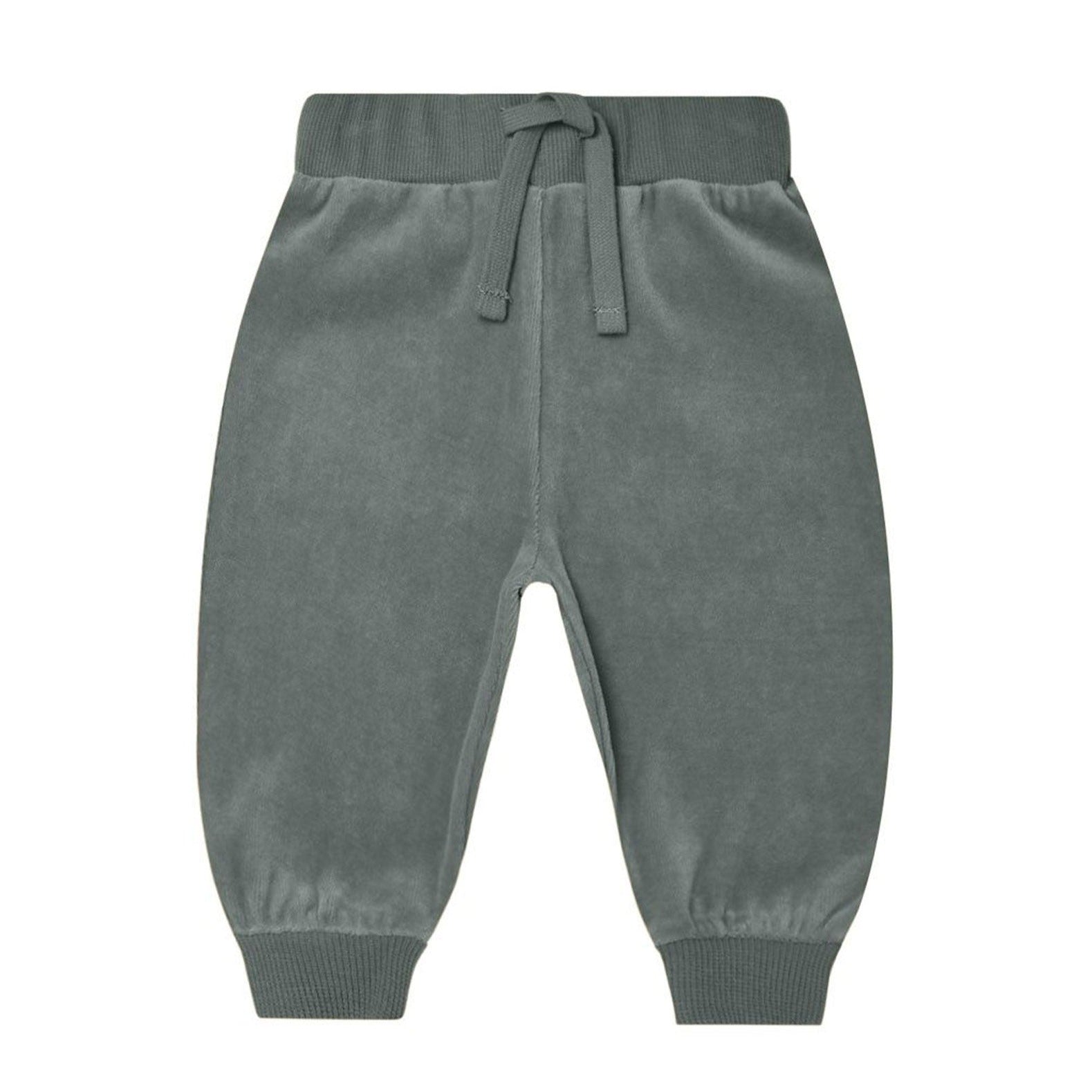 Quincy Mae Velour Relaxed Sweatpant - Dusk