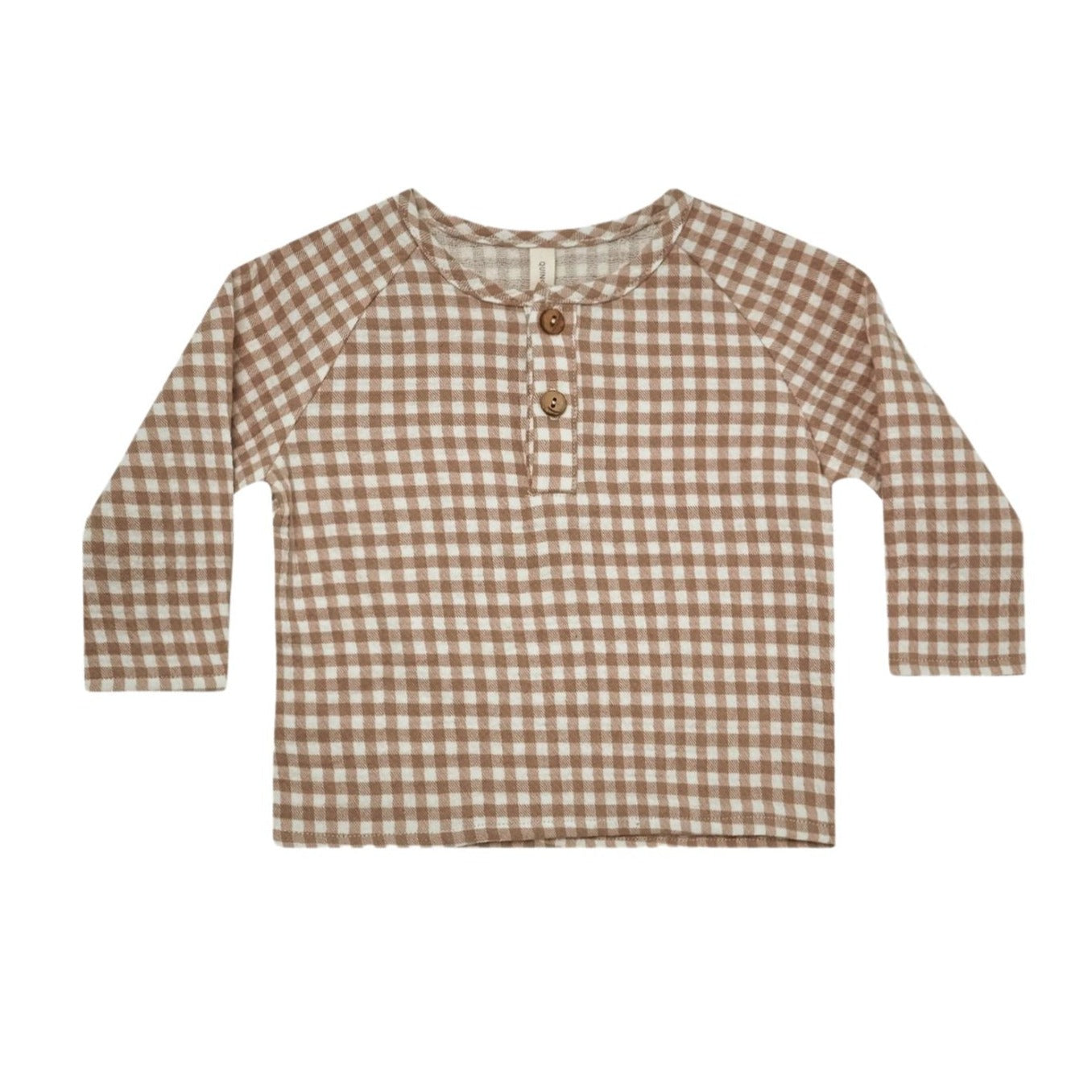 Quincy Mae Zion Shirt - Cocoa Gingham