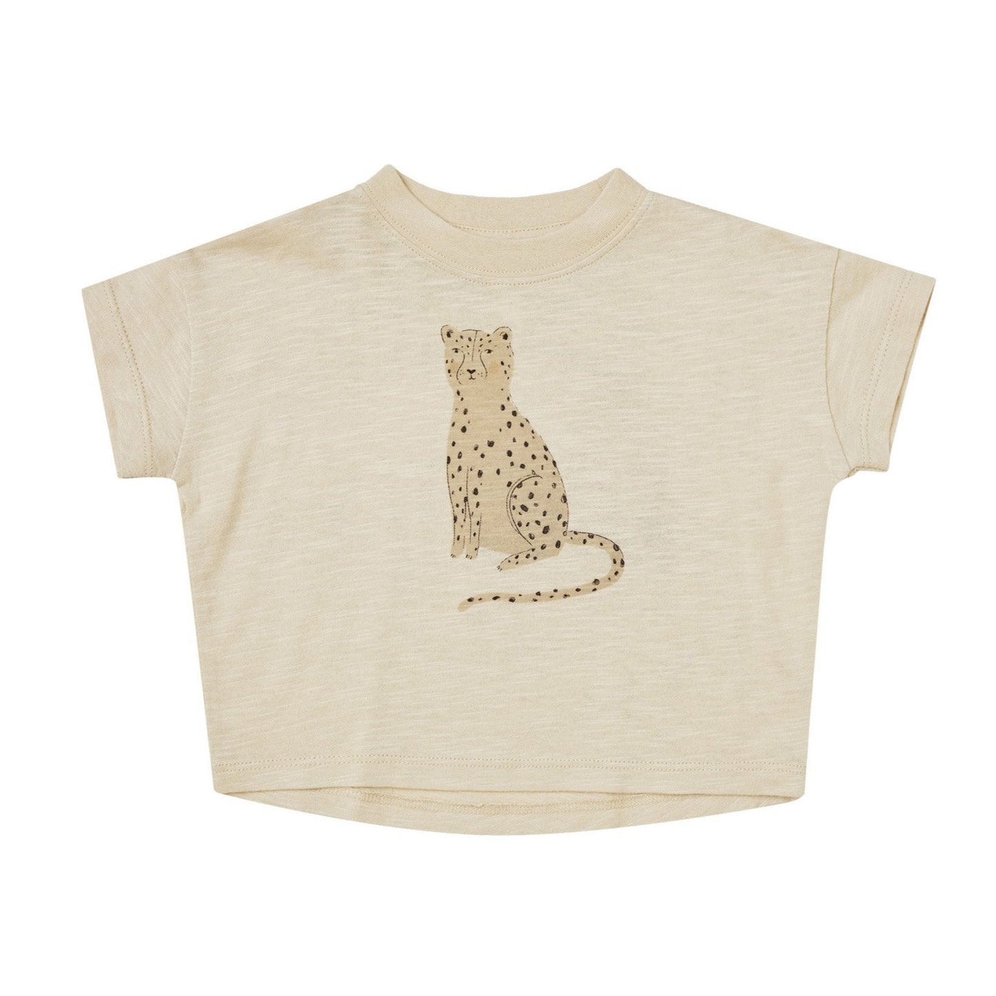 Rylee and Cru Boxy Tee - Leopard - Natural