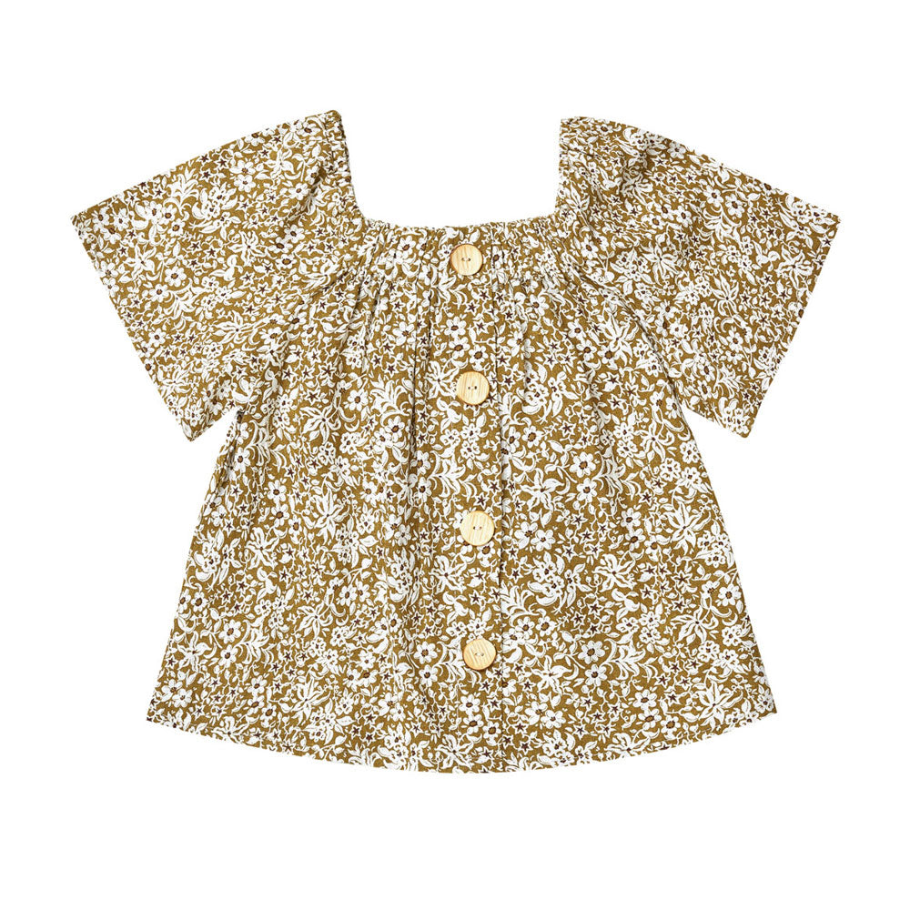 Rylee and Cru Leah Top - Golden Ditsy