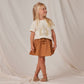 Little girl wears Rylee and Cru Basic Tee - Shine - Ivory 