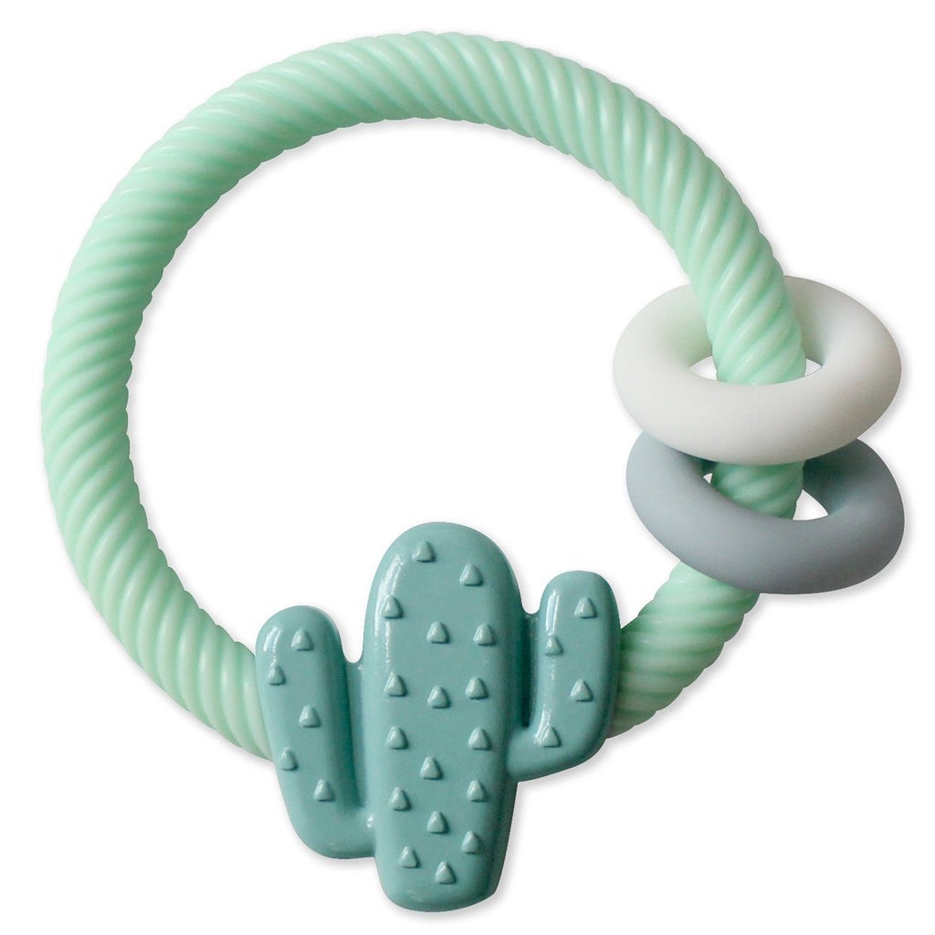 Itzy Ritzy Ritzy Rattle with Teething Rings - Cactus