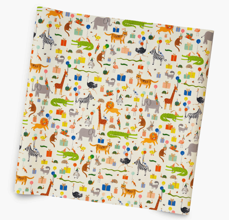 Rifle Paper Co Continuous Wrapping Roll - Party Animals