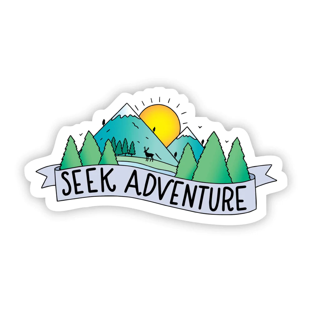 Big Moods Seek Adventure Sticker - Outdoors - White Background