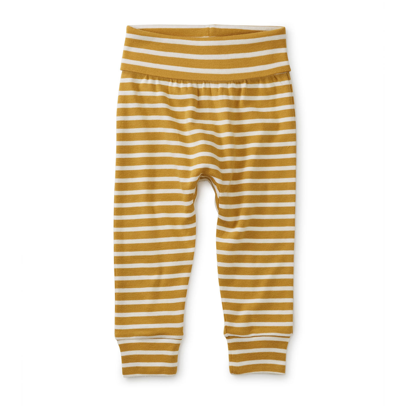 Tea Collection Fold-Over Waist Baby Pants - Peanut 