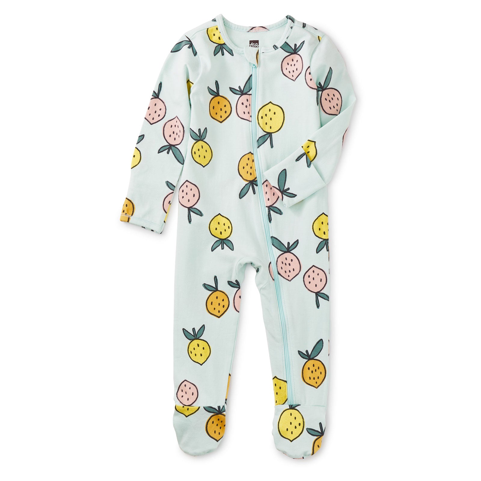 Tea Collection Footed Zip Front Baby Romper - Lovely Limones