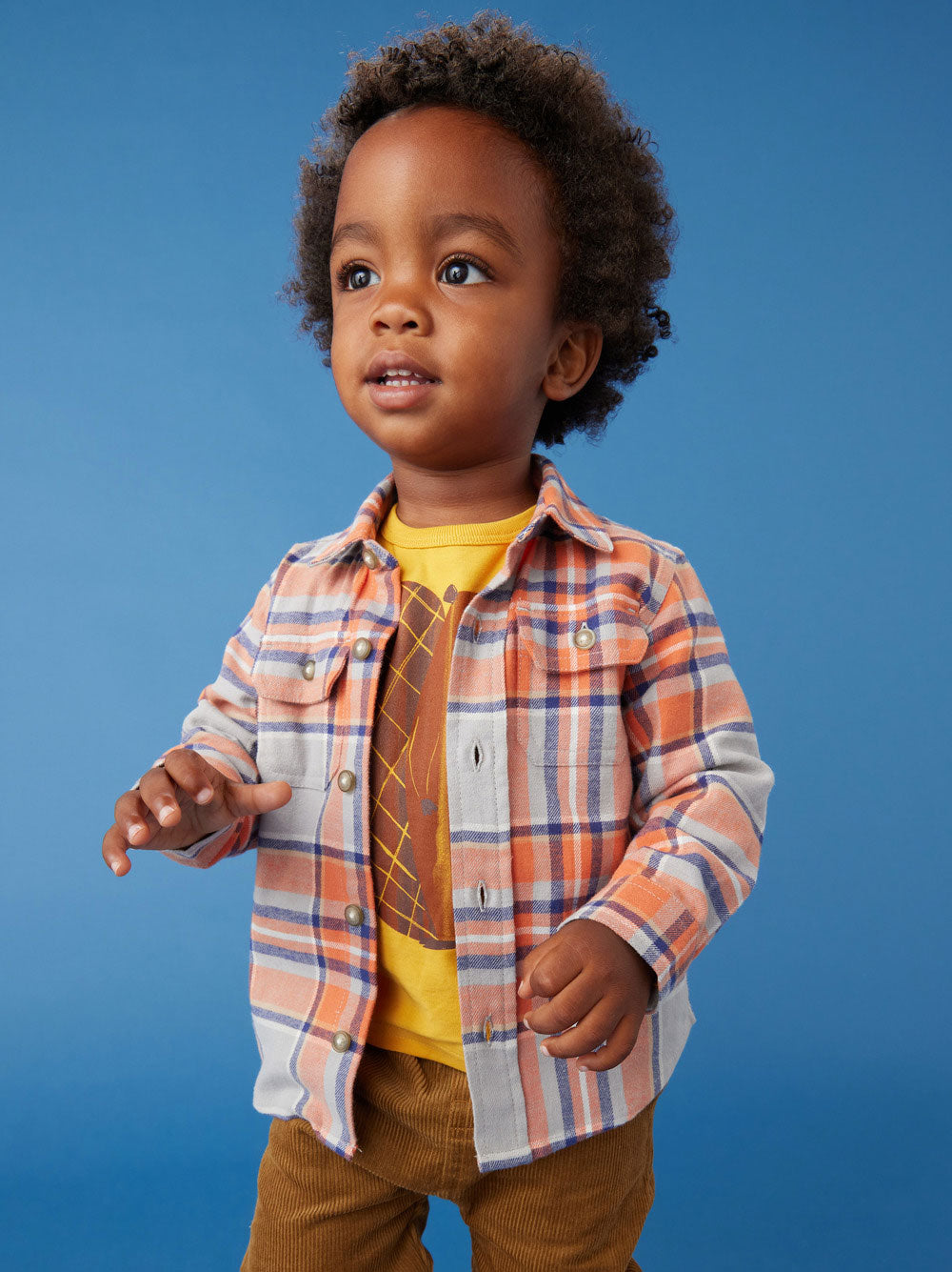 Tea Collection Flannel Button Up Baby Shirt - Kobe Plaid 