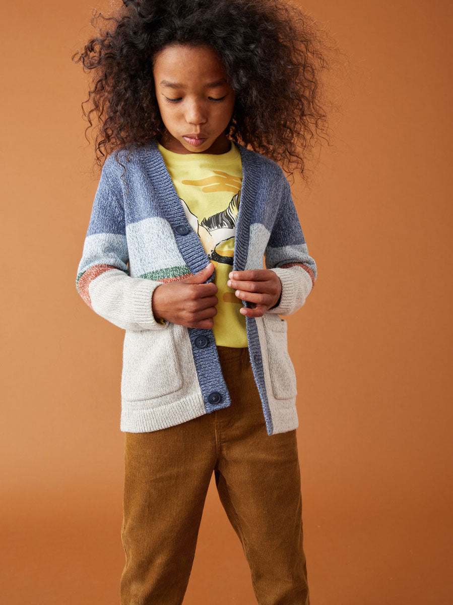 Tea Collection Marled Stripe | Triumph The Cubby Baby - Cardigan Pocket